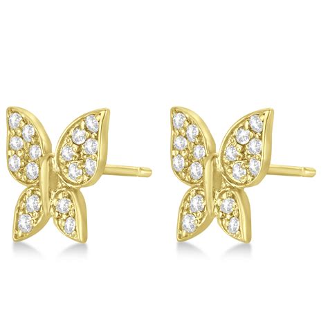 Butterfly Diamond Stud Earrings